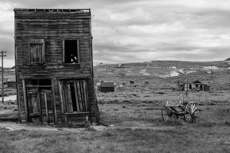 An old house in Bodie Ghost town, California.